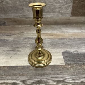 Baldwin Polished Brass Octagonal Candlestick Candle Holder 7" Tall